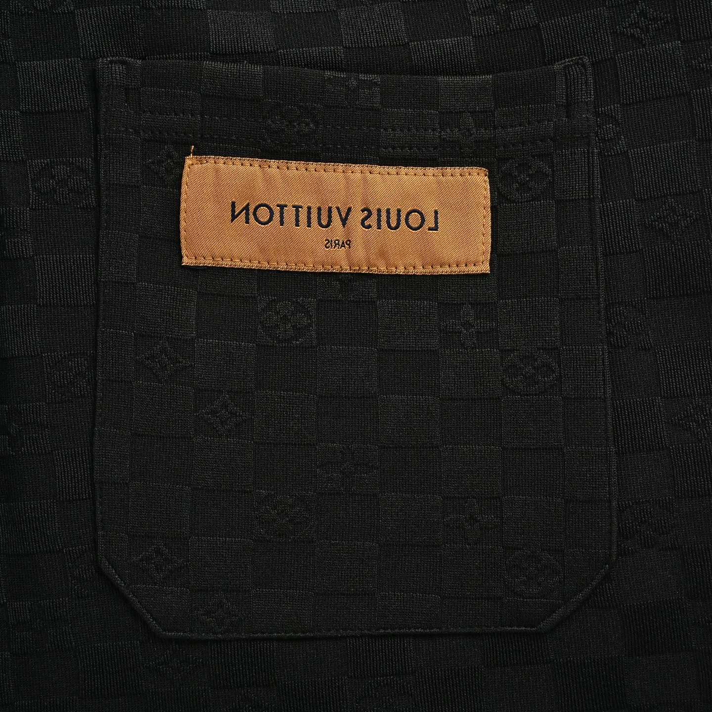 Louis Vuitton/Louis Vuitton logo checkerboard pocket zipper trousers